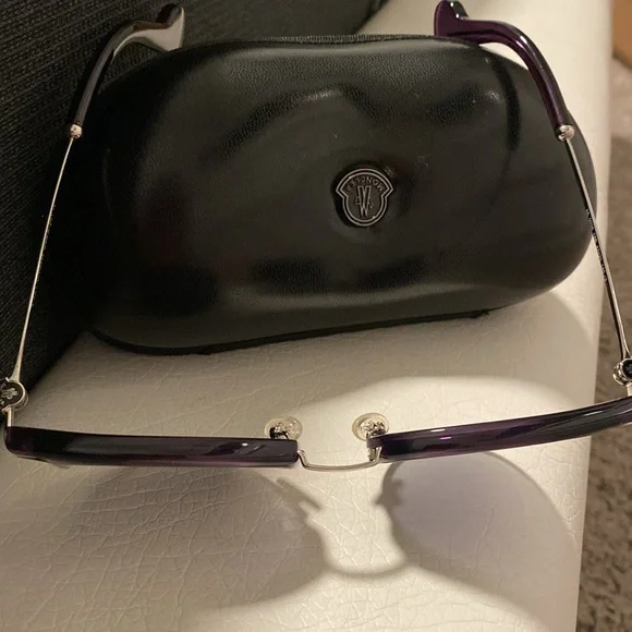 Moncler Unisex Purple Metal Round Sunglasses - Picture 2 of 5
